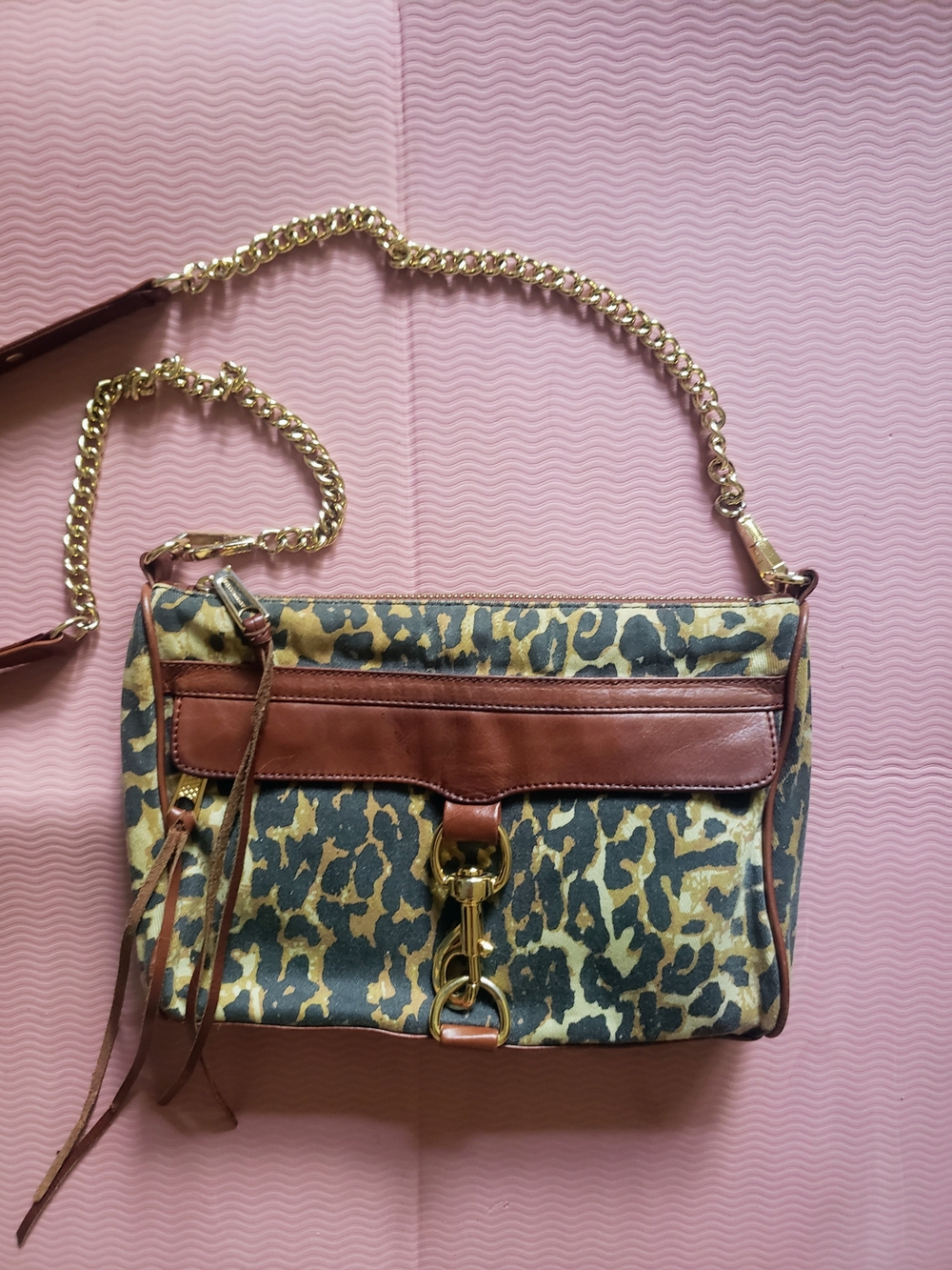 Rebecca Minkoff Large MAC Crossbody Bag Leopard Print